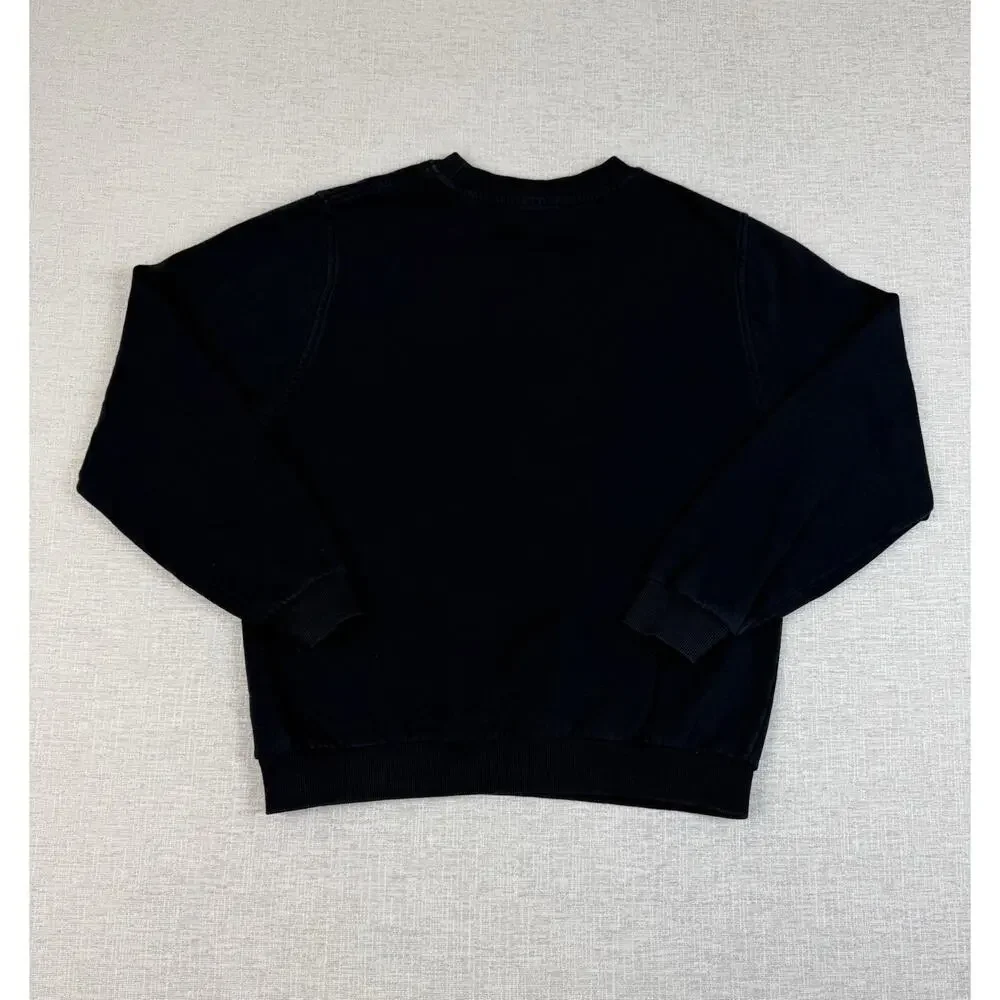 Nike Men’s XL Club Fleece Crewneck Sweatshirt Black White Swoosh Logo